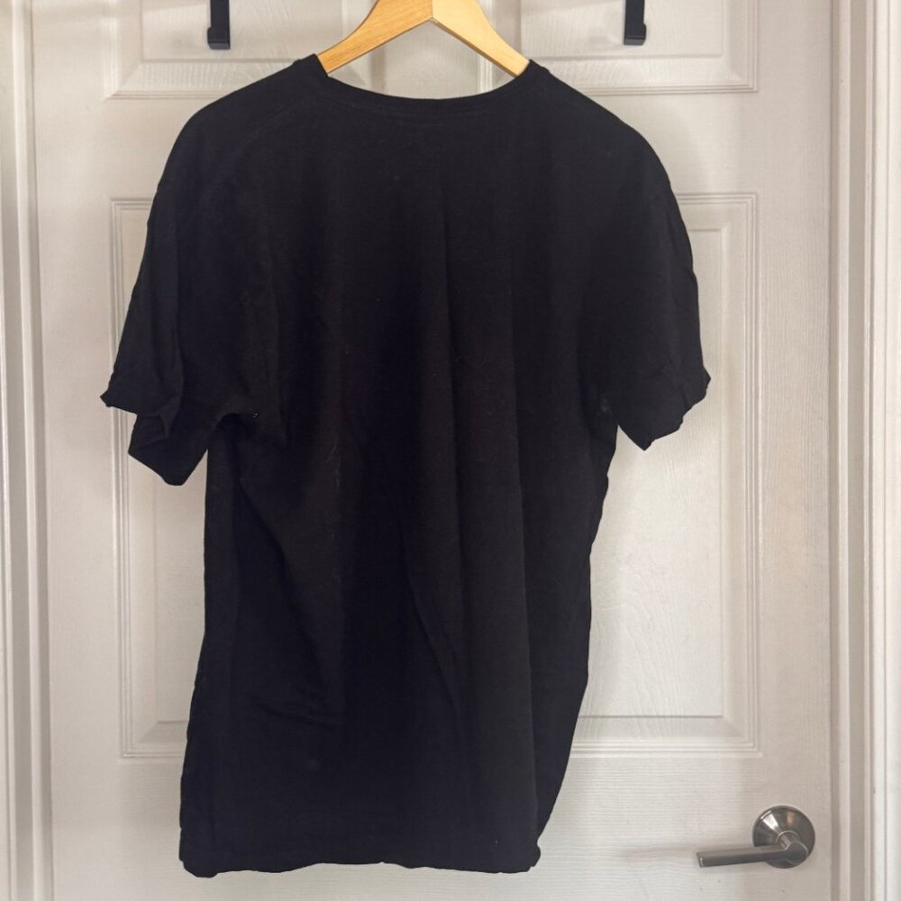 Black Cotton Peace T-Shirt - Picture 2 of 3